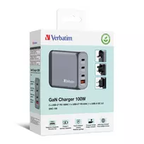 usb c 65w gan - Verbatim GNC-100 GAN CHARGER 4 PORT 100W/USB A/C (EU/UK/US) - 5 nuotrauka