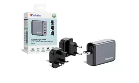 usb c 65w gan - Verbatim GNC-100 GAN CHARGER 4 PORT 100W/USB A/C (EU/UK/US) - 6 nuotrauka