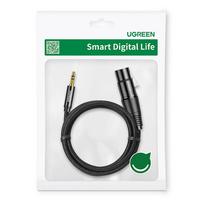 garso adapteriai 3,5 mm - UGREEN AV182 XLR to jack 3.5mm AUX 1m (black) - 7 nuotrauka