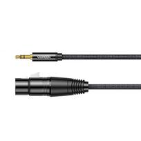 garso adapteriai 3,5 mm - UGREEN AV182 XLR to jack 3.5mm AUX 1m (black) - 10 nuotrauka