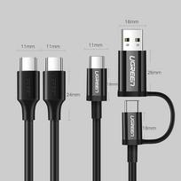 ugreen usb 2m - Ugreen US286 Black - 2 nuotrauka