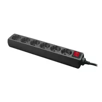 ilgintuvas 1.5m - LogiLink LPS202B ilgintuvas 1,4 m 6 lizdai Juodas (Black) - 2 nuotrauka