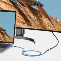 usb type c laidas 1.5m - Ugreen US372 USB-C į USB-C PD QC kabelis 100W 5A 10Gbps 0.5m Pilkas (Gray) - 5 nuotrauka