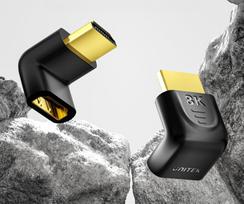 av hdmi laidas - Unitek 8K HDMI 90° ir 270° kampo adapteris Juodas (Black) - 3 nuotrauka
