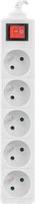 ilgintuvas 1.5m - Lanberg PS1-05E-0150-W 1.5 m 5 lizdų su jungikliu Baltas (White) - 2 nuotrauka