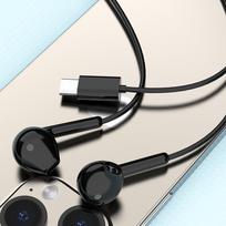 ausiniu jungtis - Dudao X3C USB-C jungtimi 1.2m Juodos (Black) - 4 nuotrauka