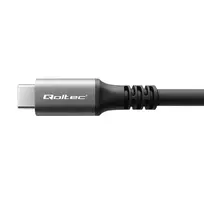 usbc - Qoltec USB4 Kabelis 240W ,  USB-C PD ,  Thunderbolt 3/4 ,  40Gb/s ,  1m ,  Juodas (Black) - 3 nuotrauka
