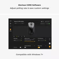 gaming pele - Glorious Model D 2 PRO, juoda - 2 nuotrauka