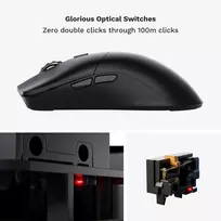 glorious 0 - Glorious Model O 2 PRO Wireless Juoda (Black) - 4 nuotrauka