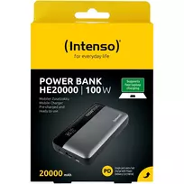 isorine baterija 20000mah - Intenso HE20000 20000mAh 100W Juoda (Black) - 3 nuotrauka