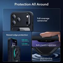 grudai - ESR Classic Hybrid MagSafe   Tempered Glass Set for iPhone 17 Pro - Clear Black - 5 nuotrauka