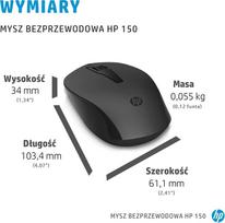 pele hp - HP 150 Belaidė pelė Juoda (Black) - 3 nuotrauka