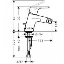 hansgrohe focus e2 - Maišytuvas bidė Focus E2 31920000 - 2 nuotrauka