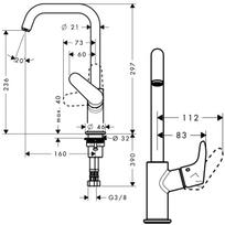 hansgrohe focus - Praustuvo maišytuvas Hansgrohe Focus 31519000 - 2 nuotrauka