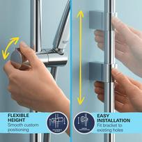 duso zarna - GROHE START EDGE, maišytuvų komplektas su dušo galvute, chromas (Chrome) - 2 nuotrauka