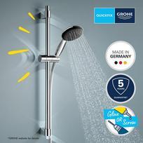 duso zarna - GROHE START EDGE, maišytuvų komplektas su dušo galvute, chromas (Chrome) - 3 nuotrauka