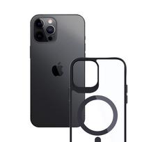iphone 12 magsafe deklas - 3MK "Satin Armor MagCase for Apple iPhone 12 Pro Max" Skaidrus su juodu rėmeliu (Clear with Black Frame) - 4 nuotrauka