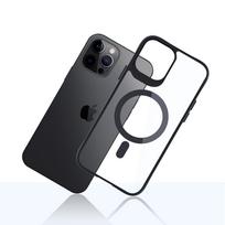 iphone 12 magsafe deklas - 3MK "Satin Armor MagCase for Apple iPhone 12 Pro Max" Skaidrus su juodu rėmeliu (Clear with Black Frame) - 8 nuotrauka