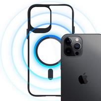 iphone 12 magsafe deklas - 3MK "Satin Armor MagCase for Apple iPhone 12 Pro Max" Skaidrus su juodu rėmeliu (Clear with Black Frame) - 13 nuotrauka