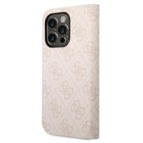 telefono deklas iphone 14 pro max - Guess Book 4G Vintage Gold Logo iPhone 14 Pro Max Rožinis (Pink) - 6 nuotrauka