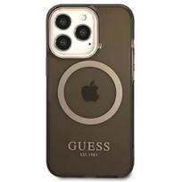 iphone 13 pro magsafe - Apple iPhone 13 Pro Guess Dėklas Gold Outline Permatomas MagSafe - Juodas (Black) - 4 nuotrauka