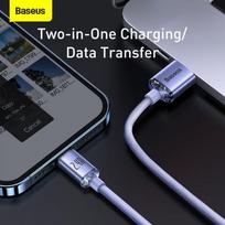 usb lightning laidas baseus - Baseus CAJY000105 Purple - 2 nuotrauka
