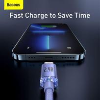 usb lightning laidas baseus - Baseus CAJY000105 Purple - 5 nuotrauka