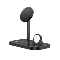 magsafe pakrovejas 3in1 - Tech-Protect wireless charger QI15W A22 3in1 Magnetic MagSafe, black - 7 nuotrauka