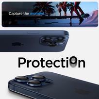 iphone kameros apsauga iphone 15 pro max - Spigen "Optik.tR EZ Fit" Kameros objektyvo apsaugas Apple iPhone 14 Pro / 14 Pro Max / 15 Pro / 15 Pro Max - Mėlyna Titanium (Blue Titanium) - 2 vnt. - 2 nuotrauka