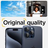 iphone kameros apsauga iphone 15 pro max - Spigen "Optik.tR EZ Fit" Kameros objektyvo apsaugas Apple iPhone 14 Pro / 14 Pro Max / 15 Pro / 15 Pro Max - Mėlyna Titanium (Blue Titanium) - 2 vnt. - 4 nuotrauka
