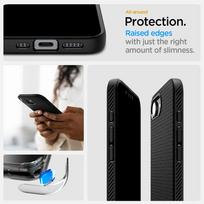 apple 17e - Spigen Liquid Air iPhone 16e dėklas - Matinė Juoda (Matte Black) - 2 nuotrauka