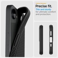 apple 17e - Spigen Liquid Air iPhone 16e dėklas - Matinė Juoda (Matte Black) - 5 nuotrauka