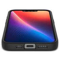 apple 17e - Spigen Liquid Air iPhone 16e dėklas - Matinė Juoda (Matte Black) - 13 nuotrauka