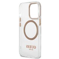 iphone 13 pro magsafe - Guess "Metal Outline Magsafe iPhone 13 Pro Max" Gold - 3 nuotrauka