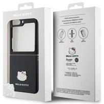 flip telefonai - HELLO KITTY "Metal Logo Kitty Head Case Galaxy Z Flip 5" Black - 2 nuotrauka