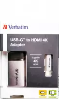 adapteris hdmi to - Verbatim USB-C 3.1 To HDMI 4K Adapter Black/Silver - 3 nuotrauka