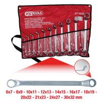 32 mm raktas - KS Tools 517.0222 Raktų žiediniais galais komplektas, 11 vnt., 6-32 mm - 2 nuotrauka