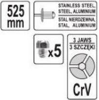 prailgintojas - Yato YT-3610 kniediklis 2,4-6,4 mm - 2 nuotrauka