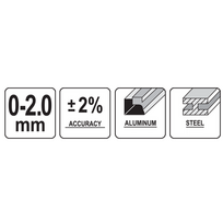matuoklis dazu - Dažų storio matuoklis 0-2mm. VOREL (81731) - 3 nuotrauka