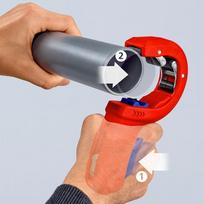 vamzdziai 40 40 - Vamzdžių pjaustyklė KNIPEX PVC DP50 - 4 nuotrauka