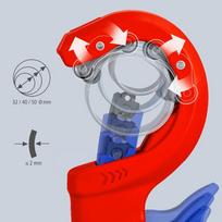 vamzdziai 40 40 - Vamzdžių pjaustyklė KNIPEX PVC DP50 - 7 nuotrauka