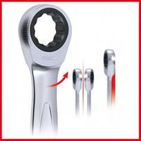terkslinis raktas 19 mm - Kombinuotų terkšlinių raktų komplektas 5vnt. GEAR+, KS tools - 5 nuotrauka