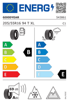 padangos ziemines 205 55 r16 - Goodyear UltraGrip Ice 3 205/55/R16, 94-T, XL - 2 nuotrauka