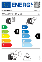 padangos r19 255 40 ziemines - Padangos UltraGrip Performance 3 100 V XL ( B C B 72dB ) GOODYEAR 255/40R19 - 2 nuotrauka
