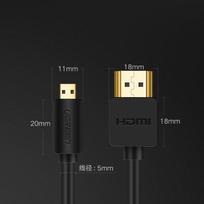 hdmi to micro laidas - Ugreen HDMI to micro HDMI 4K 60Hz 30AWG 1.5m Black - 4 nuotrauka