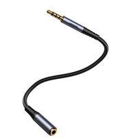 5 i - Joyroom SY-A09 AUX prailginimo kabelis 3,5mm (M) į 3,5mm (F) 1.2m Juodas (Black) - 9 nuotrauka