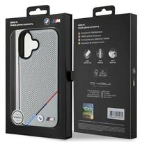 casio pilkas - BMW "M Perforated Tricolor Line MagSafe Case iPhone 16" Grey - 4 nuotrauka