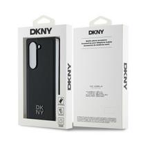 z fold 6 - Dkny "Magsafe Plain Leather Metal Stack Logo Galaxy Z Fold 6" Black - 3 nuotrauka