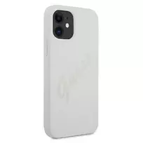 iphone 12 mini dekliukas - Guess "GUHCP12SLSVSCR Silicone Vintage Cover iPhone 12 mini" Cream - 2 nuotrauka