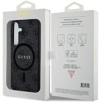 galaxio - Guess "4G Collection Leather Metal Logo MagSafe Case Galaxy S24" Black - 2 nuotrauka